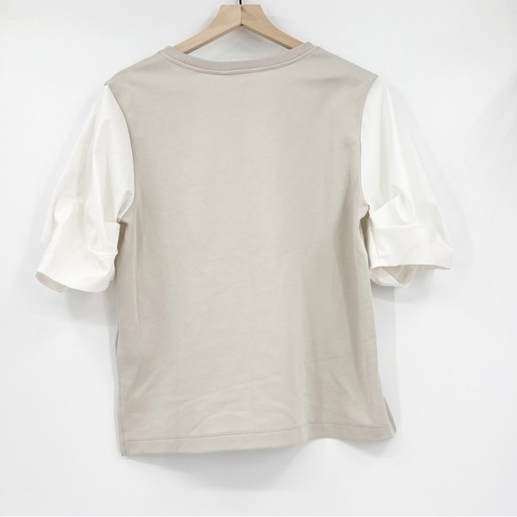 Athleta Harlow Hybrid Tee Size Small Tan Beige - Picture 6 of 6